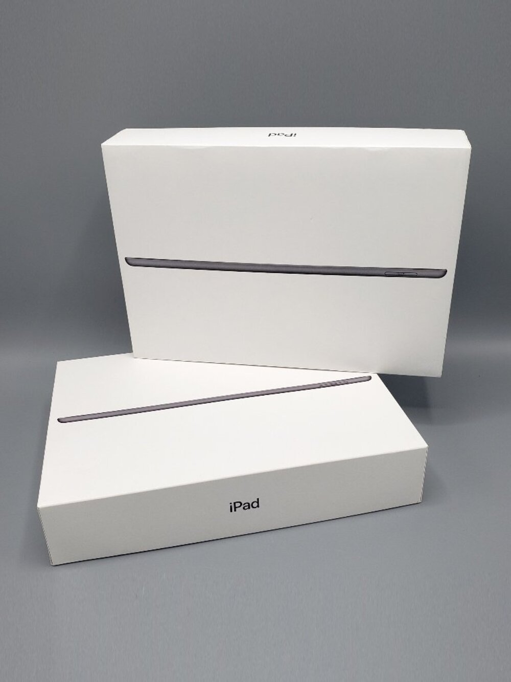 Gag Gift 2 EMPTY BOXES for Apple iPad 8th Gen WiFi 128GB Space Gray Storage Box